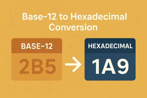 base 12 to hex base 12 to hex