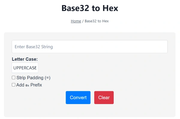 base32 to hex converter base32 to hex converter