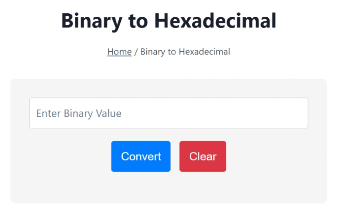 binary to hexadecimal converter