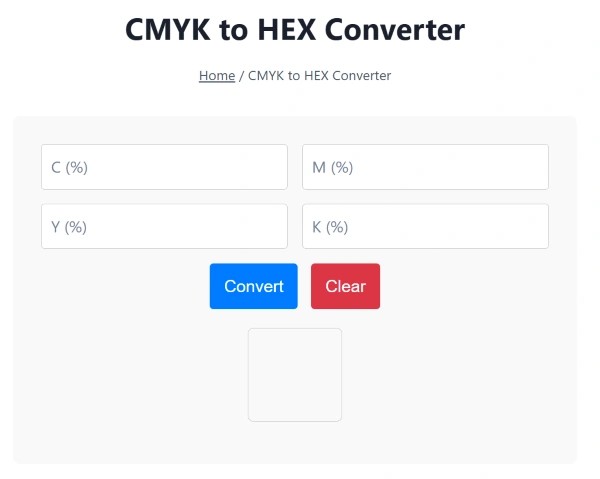 CMYK to HEX Converter CMYK to HEX Converter