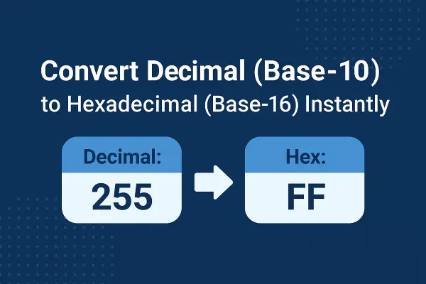 decimal to hex decimal to hex