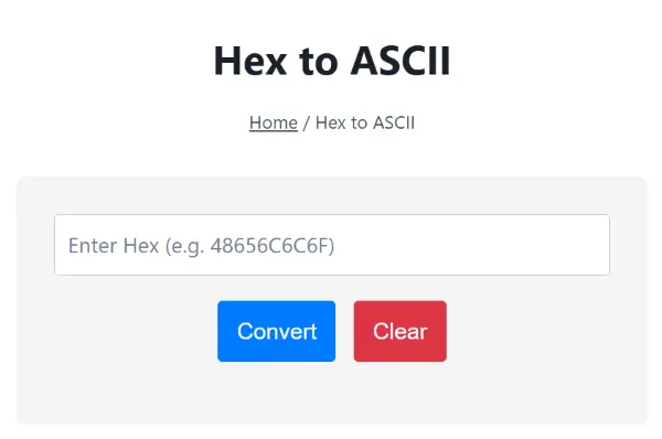 hex to ascii converter