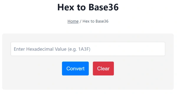 hex to base36 converter