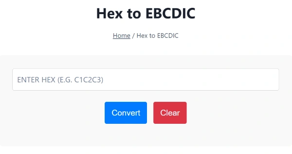 hex to EBCDIC converter