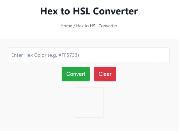 Hex to HSL Converter