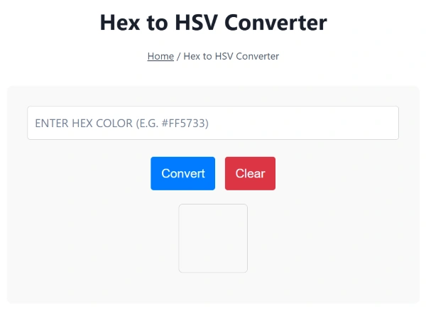 hex to HSV converter