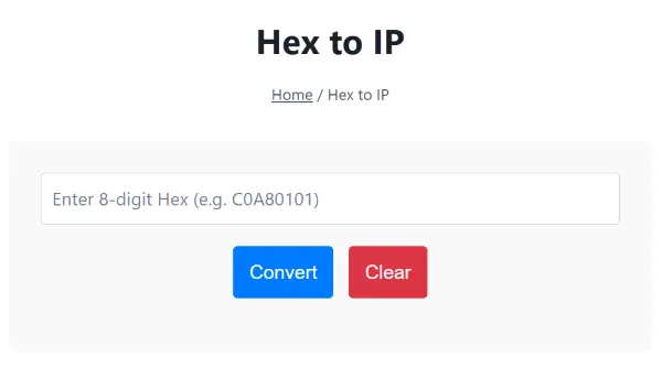 hex to IP converter