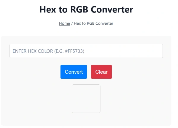 hex to RGB converter
