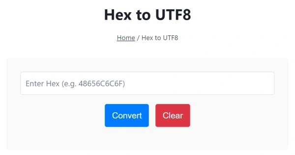 hex to utf8 converter hex to utf8 converter
