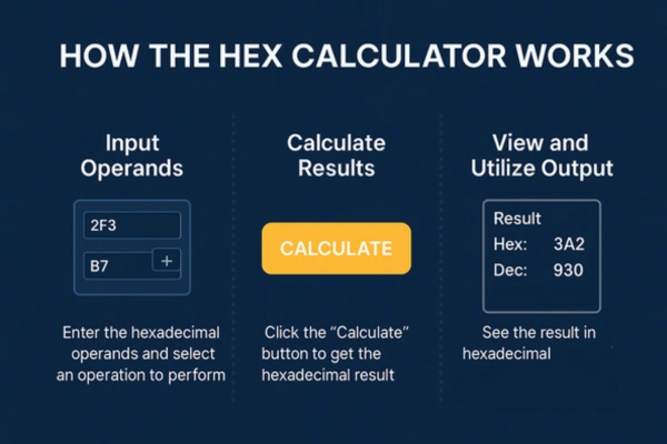 hexadecimal calculator infographic