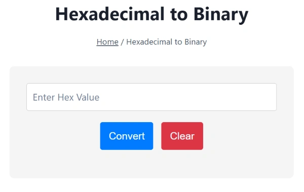 hexadecimal to binary converter