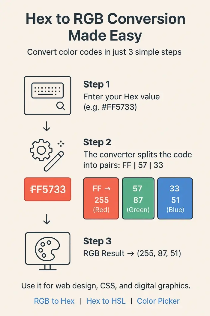 how does hex to RGB converter work