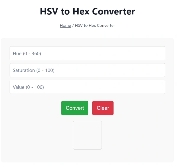 HSV to hex converter