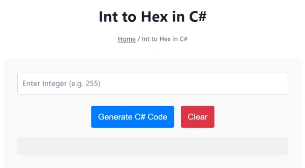 int to hex in c# int to hex in c#