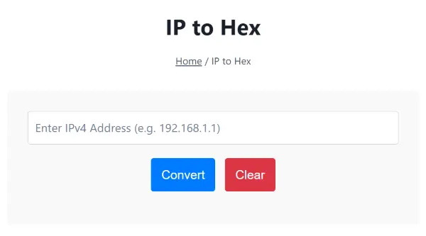 IP to hex converter IP to hex converter